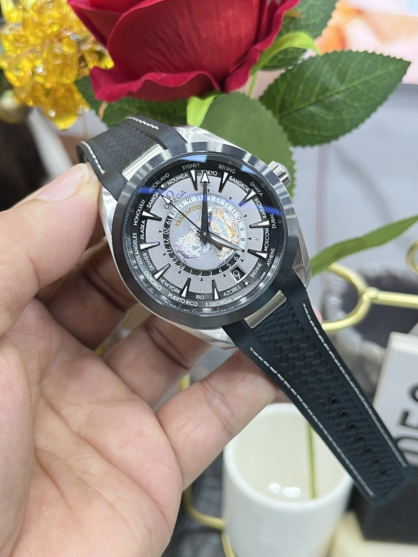 CBD Factory Omega Seamaster Aqua Terra 150M Worldtimer 43mm Titanium Grey Black Dial Ceramic Bezel (220.92.43.22.99.001) 1:1 Super Clone – DD8938 Movement MoistureWicking 273